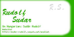 rudolf sudar business card