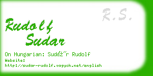 rudolf sudar business card